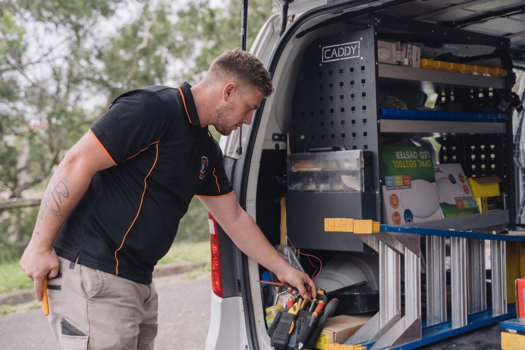 Licensed Glebe electrician working on a residential job